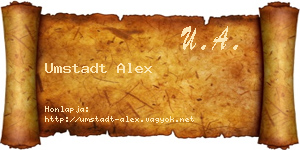 Umstadt Alex névjegykártya